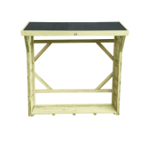 Brennholzregal mit Boden 180x73cm