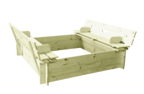 Sandkasten mit Abdeckung 120x29x120cm