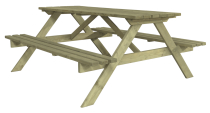 Picknicktisch 75x180x154cm
